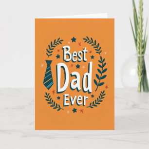 Tarjeta Verde Azulada Laurel Mejor Papá del Mundo