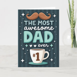 Tarjeta Verde Azulada para el Mejor Papá del Mundo