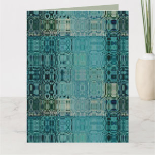 Tarjeta Verde azulado azul de MVB - vidrio falso