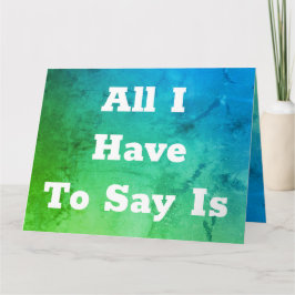 Tarjeta Verde azulado y verde alto