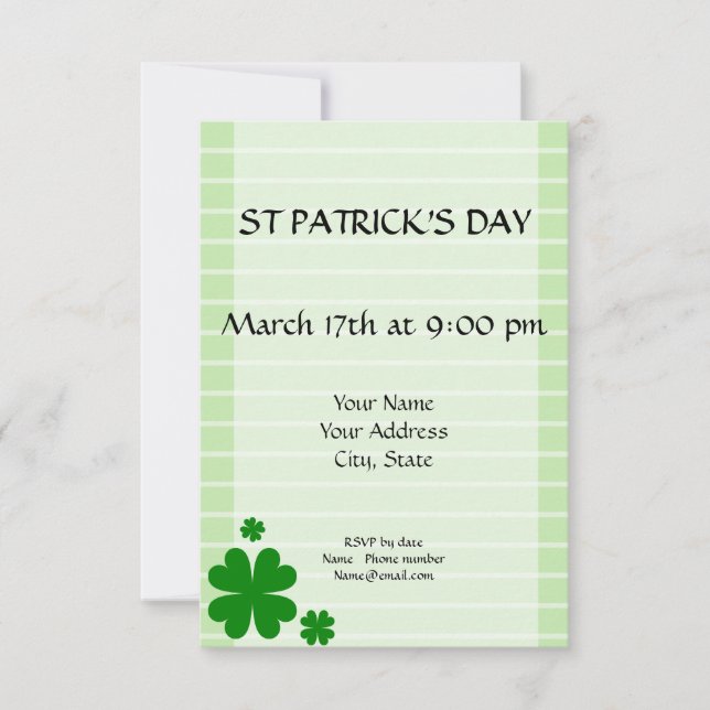 Tarjeta verde con verso en la parte posterior (Anverso)