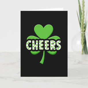Tarjeta Verde de Cheer Shamrock