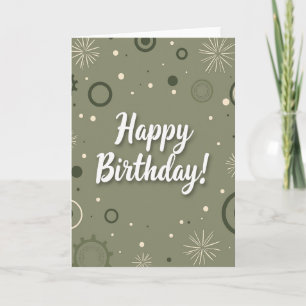 Tarjeta Verde de Escritura Alegre
