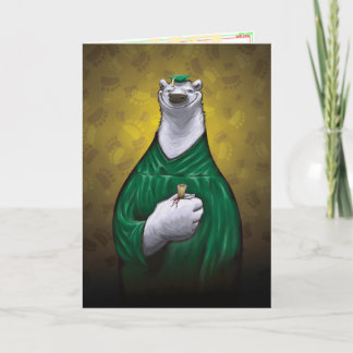 Tarjeta Verde de Graduación de Oso Polar
