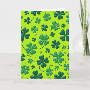 Tarjeta Verde de la Abundancia del Trébol de la Su