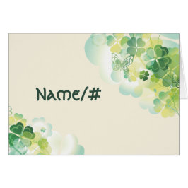 Tarjeta verde de la tabla de las esquinas del