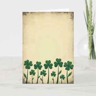 Tarjeta Verde de Patrón de Trébol