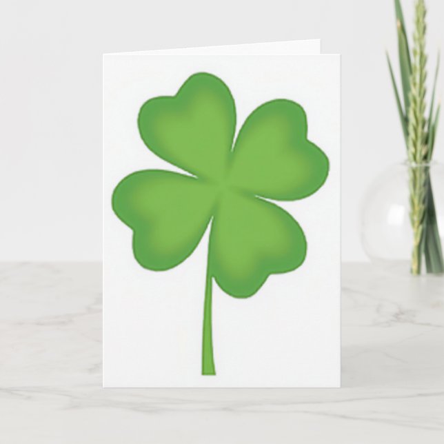Tarjeta Verde de Trébol de Corazón (Anverso)