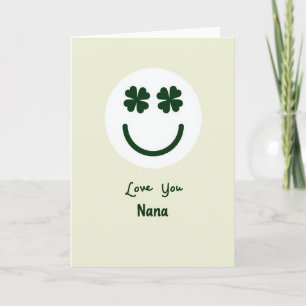 Tarjeta Verde de Trébol de Nana Te Amo