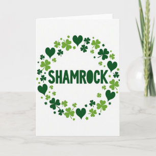 Tarjeta Verde de Trébol Irlandés