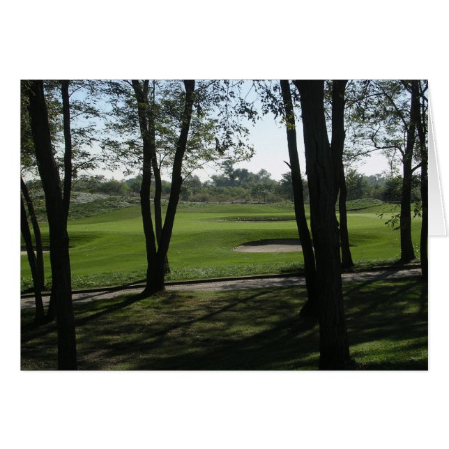 Tarjeta verde de vista de árbol (Anverso (Horizontal))