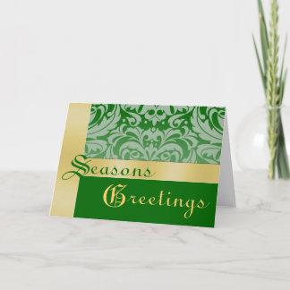 Tarjeta verde del día de fiesta del navidad del