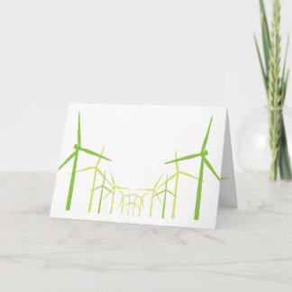 Tarjeta verde del molino de viento de la turbina