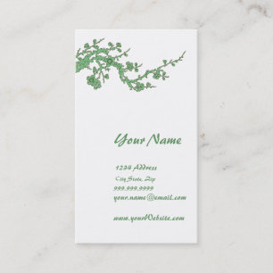 Tarjeta verde del perfil de la tarjeta de visita