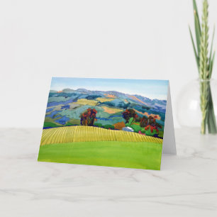 Tarjeta verde del viñedo del sonoma