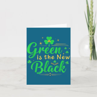 Tarjeta Verde Es El Nuevo Negro - Día de San Patricio Sham