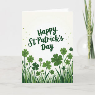 Tarjeta verde esmeralda del día de San Patricio