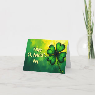 Tarjeta Verde, Felicidad y Alegría - ¡Feliz Día de San Pat