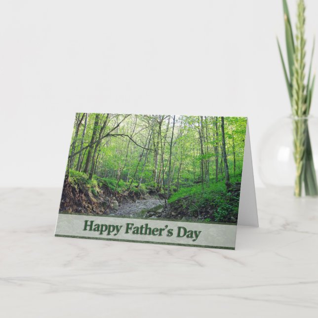 Tarjeta Verde feliz del día de padre (Anverso)