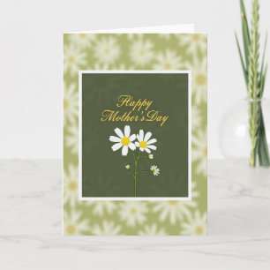 Tarjeta Verde Floral Borrosa