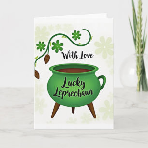Tarjeta Verde Floral Con Amor