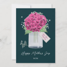Verde floral rosado, feliz día de la madre
