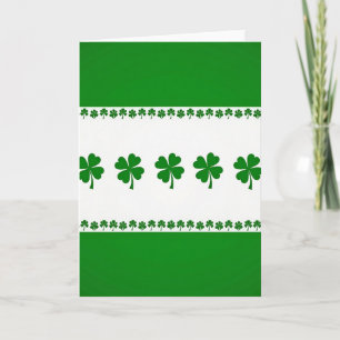 Tarjeta Verde Irlandesa de Shamrocks Afortunados