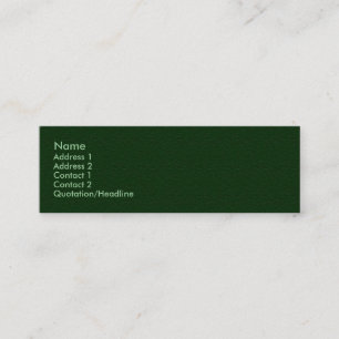 Tarjeta verde llana del perfil de la piedra