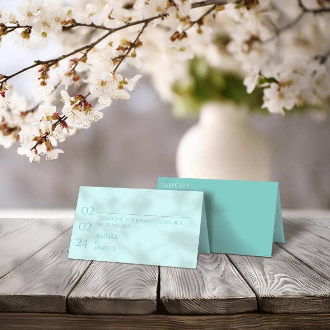 Tarjeta verde minimalista para la plaza del Boda (Subido por el creador)