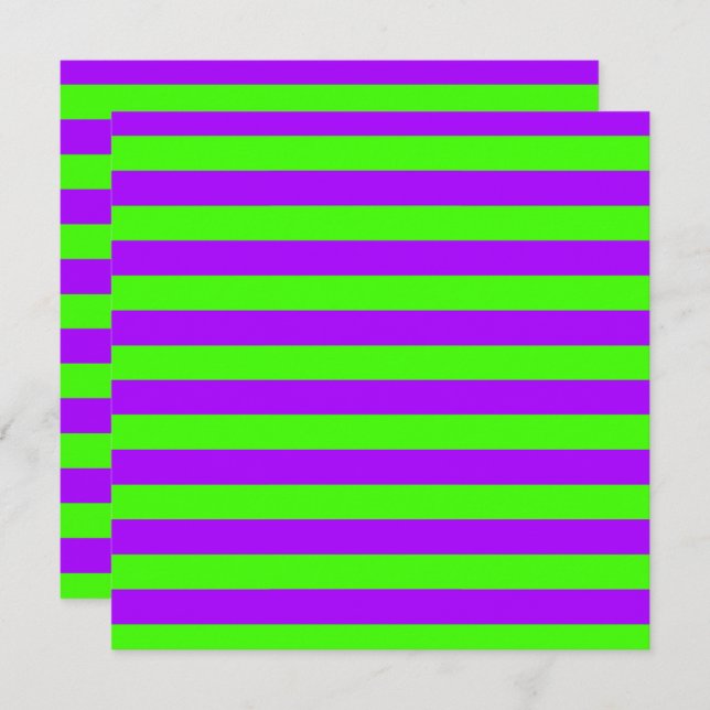 Tarjeta Verde Psicodélico Eléctrico Púrpura Y Harlequino (Anverso / Reverso)