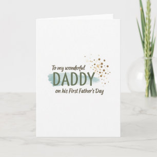 Tarjeta Verde Salvia para Papá Primero