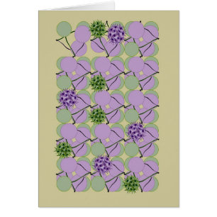 Tarjeta verde violeta de las chucherías