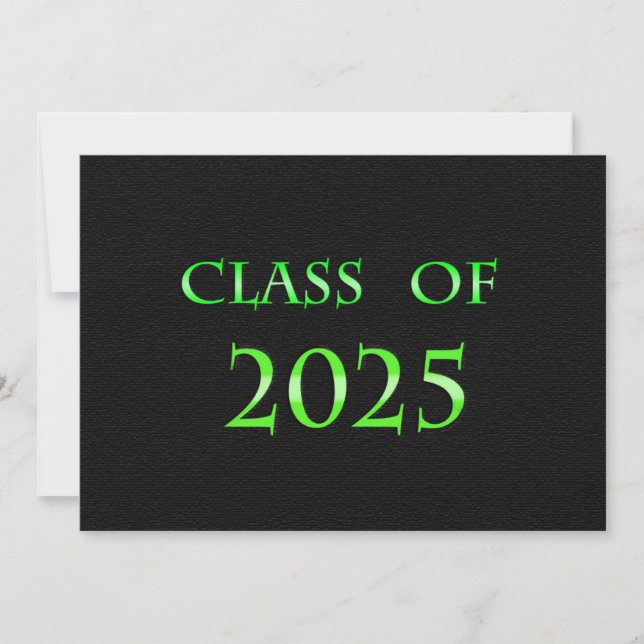 Tarjeta verde y negro de 2025 (Anverso)