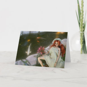 Tarjeta Verdi, charca de Koi, Embassy Suites en San