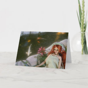 Tarjeta Verdi, charca de Koi en Embassy Suites, San