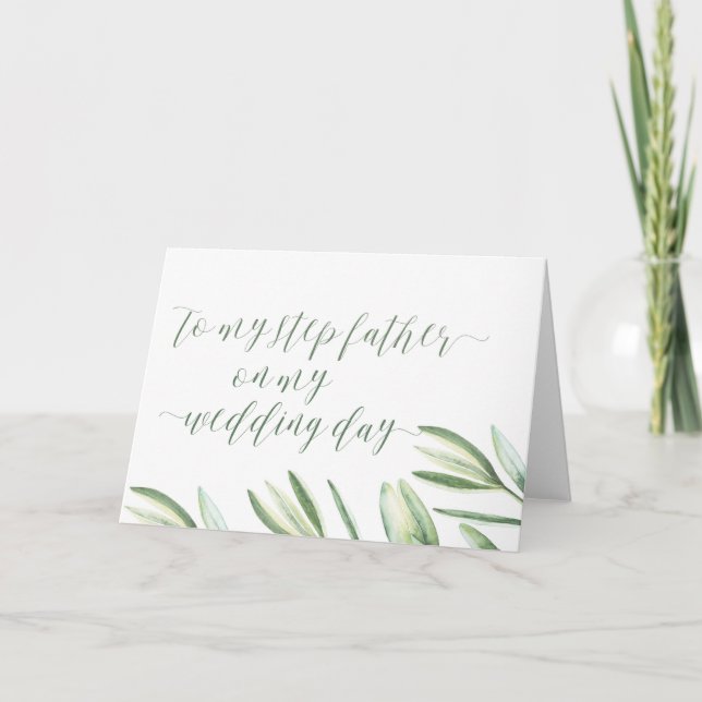 Tarjeta Verdor a mi padre en mi día de bodas (Anverso)