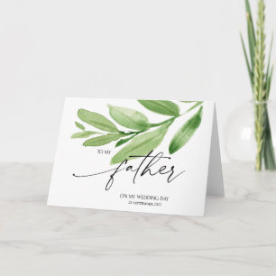 Tarjeta Verdor Para Mi Padre Día De Matrimonio Novias Papá