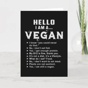Tarjeta Verduras vegetarianas Vegetarianas Regalo vegetal