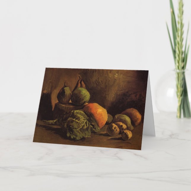 Tarjeta Verduras y frutas por Vincent van Gogh (Anverso)