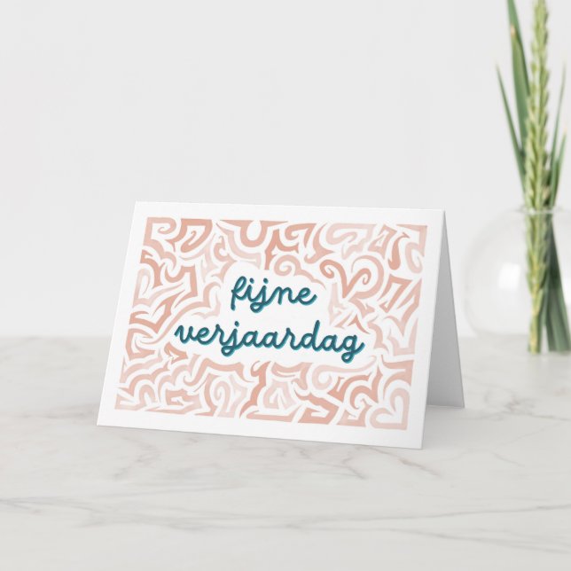 Tarjeta Verjaardagskaart fijne verjaardag (Anverso)