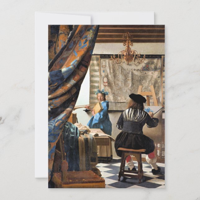 Tarjeta Vermeer - El arte de la pintura (Anverso)