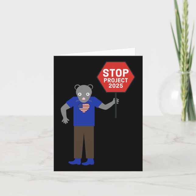 Tarjeta "Vermin" Activist Stop Project 2025. (Anverso)