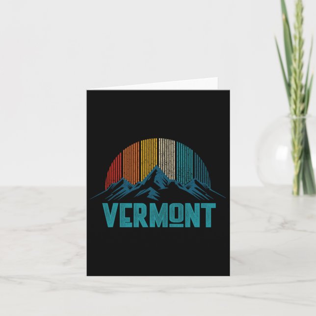 Tarjeta Vermont Vintage Souvenir (Anverso)