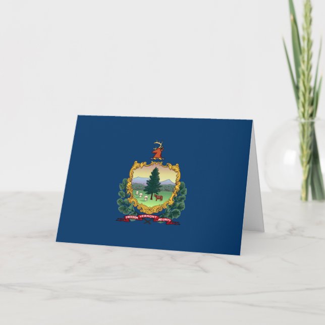 Tarjeta Vermonter Flag, Flag of Vermont (Anverso)