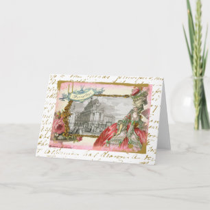 Tarjeta Versailles Marie Antoinette Elegance Collage
