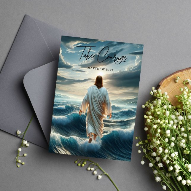 Tarjeta Verse de la Biblia Tomen valor Matthew 14:27 (Subido por el creador)