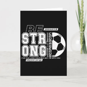 Tarjeta Versículo Bíblico de Fútbol Cristiano Fuerte Valie