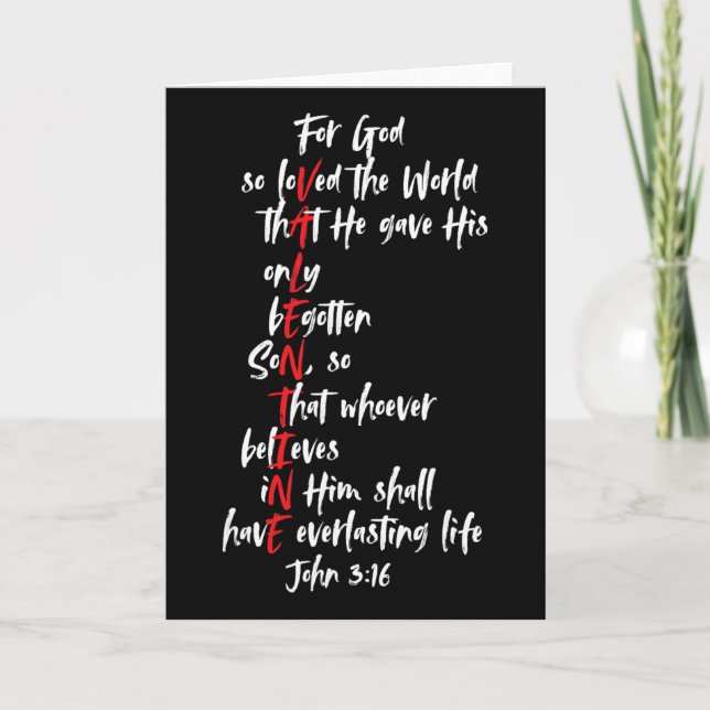 Tarjeta Versículo bíblico de San Valentín cristiano Jesús  (Anverso)