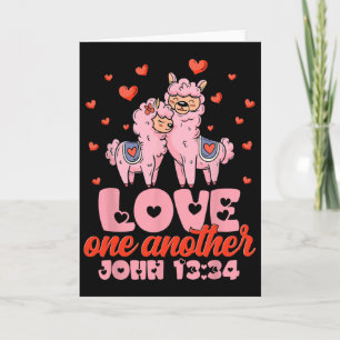 Tarjeta Versículo Bíblico Juan 13&# Llama San Valentín Cr