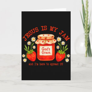 Tarjeta Versículo de la Biblia cristiana Fe Fresa Jesús es